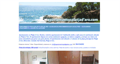 Desktop Screenshot of apartamentosplatjadaro.com